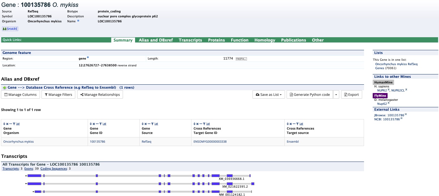 Report page